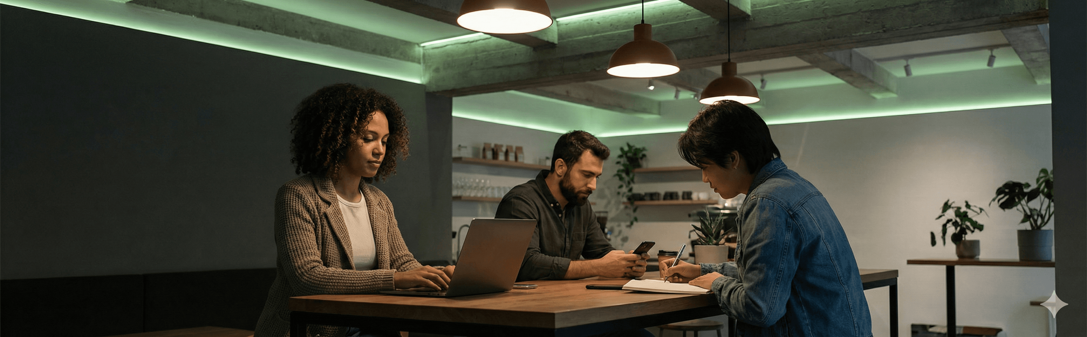 Freelancers working on financial tools